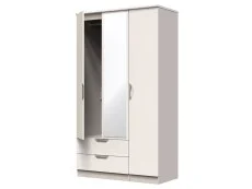 ASC ASC Corsica 3 Door 2 Drawer Tall Mirrored Triple Wardrobe (Part Assembled)