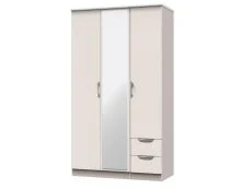 ASC ASC Corsica 3 Door 2 Small Drawer Tall Mirrored Triple Wardrobe (Part Assembled)