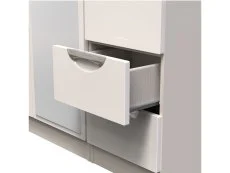 ASC ASC Corsica 3 Door 2 Small Drawer Tall Mirrored Triple Wardrobe (Part Assembled)