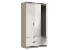 ASC ASC Corsica 3 Door 4 drawer Tall Mirrored Triple Wardrobe (Part Assembled)