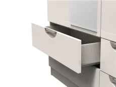 ASC ASC Corsica 3 Door 4 drawer Tall Mirrored Triple Wardrobe (Part Assembled)