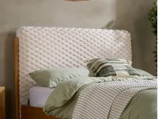Birlea Birlea Hatti White and Oak Fabric Bed Frame