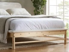 Birlea Birlea Emmi White and Oak Boucle Bed Frame