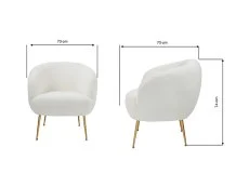 GFW GFW Ada Cream Boucle Fabric Accent Chair