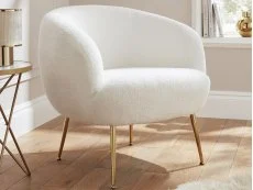 GFW GFW Ada Cream Boucle Fabric Accent Chair