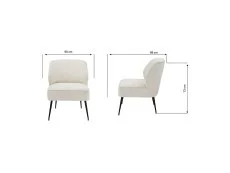 GFW GFW Ava Natural Velvet Fabric Accent Chair