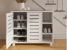GFW GFW Bodie White 2 Door 3 Shelf Shoe Cabinet