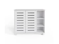 GFW GFW Bodie White 2 Door 3 Shelf Shoe Cabinet