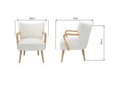 GFW GFW Enzo Cream Boucle Fabric Accent Chair