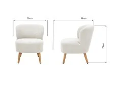 GFW GFW Evie Boucle Cream Fabric Accent Chair