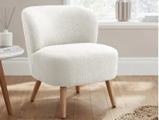 GFW GFW Evie Boucle Cream Fabric Accent Chair