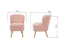 GFW GFW Evie Blush Pink Velvet Fabric Accent Chair