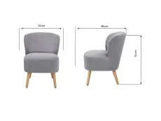 GFW GFW Evie Grey Velvet Fabric Accent Chair