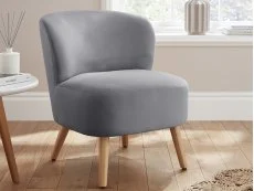 GFW GFW Evie Grey Velvet Fabric Accent Chair