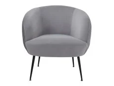 GFW GFW Kamilah Grey Pleated Velvet Fabric Accent Chair