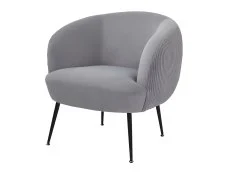 GFW GFW Kamilah Grey Pleated Velvet Fabric Accent Chair