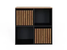 GFW GFW Kube 2x2 Black and Walnut Shelf Storage Cube