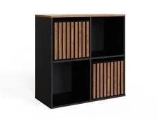 GFW GFW Kube 2x2 Black and Walnut Shelf Storage Cube