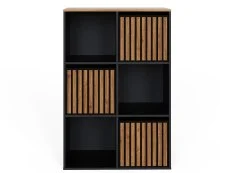 GFW GFW Kube 2x3 Black and Walnut Shelf Storage Cube