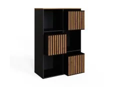 GFW GFW Kube 2x3 Black and Walnut Shelf Storage Cube