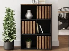 GFW GFW Kube 2x3 Black and Walnut Shelf Storage Cube