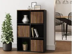 GFW GFW Kube 2x3 Black and Walnut Shelf Storage Cube