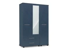 ASC ASC Venice 3 Door 2 Drawer Mirrored Wardrobe (Assembled)