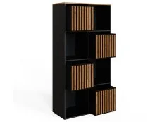 GFW GFW Kube 2x4 Black and Walnut Shelf Storage Cube