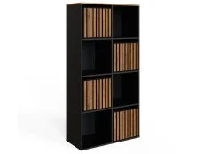 GFW GFW Kube 2x4 Black and Walnut Shelf Storage Cube