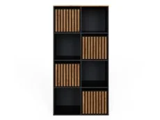 GFW GFW Kube 2x4 Black and Walnut Shelf Storage Cube
