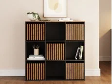GFW GFW Kube 3x3 Black and Walnut Shelf Storage Cube