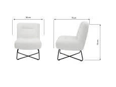 GFW GFW Willow Cream Boucle Fabric Accent Chair