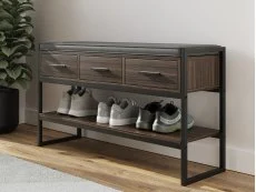 GFW GFW Quinn Walnut Shoe Bench with Storage