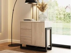 GFW GFW Taite Oak 1 Door 3 Drawer Sideboard