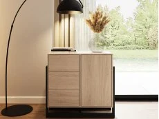 GFW GFW Taite Oak 1 Door 3 Drawer Sideboard