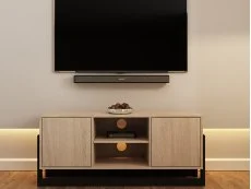 GFW GFW Taite Black & Oak 2 Door TV Unit