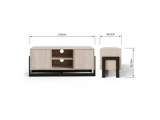 GFW GFW Taite Black & Oak 2 Door TV Unit
