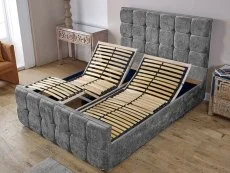 Flexisleep Clearance - Flexisleep Iona 5ft King Size Electric Adjustable Bed Frame in Cadiz Gold Fabric