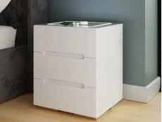 GFW GFW Riley White 3 Drawer Bedside