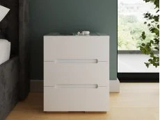 GFW GFW Riley White 3 Drawer Bedside