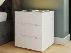 GFW GFW Riley White 3 Drawer Bedside
