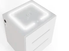 GFW GFW Riley White 3 Drawer Bedside