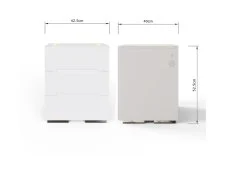 GFW GFW Riley White 3 Drawer Bedside