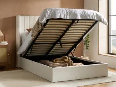 ASC ASC Melody White Boucle Ottoman Bed Frame