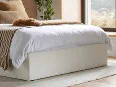ASC ASC Melody White Boucle Ottoman Bed Frame