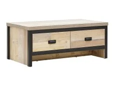 GFW GFW Boston Oak Wooden 2 Drawer Coffee Table
