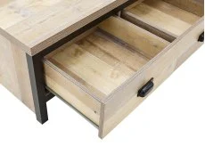 GFW GFW Boston Oak Wooden 2 Drawer Coffee Table
