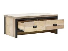 GFW GFW Boston Oak Wooden 2 Drawer Coffee Table
