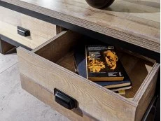 GFW GFW Boston Oak Wooden 2 Drawer Coffee Table
