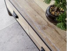 GFW GFW Boston Oak Wooden 2 Drawer Coffee Table